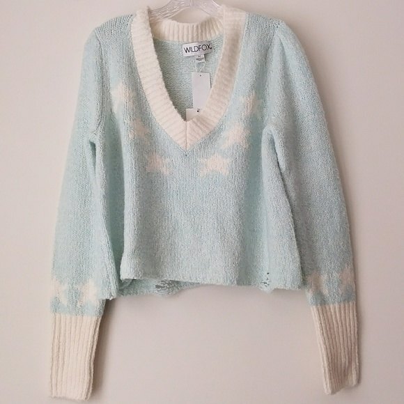 Wildfox | Aces Star Print Long Sleeve Pullover M - Picture 9 of 9